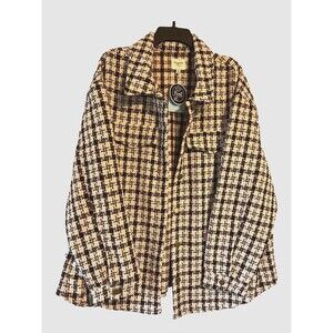 Hayden Los Angeles Plaid Soft Flannel Shacket Fringes Size 2xl Boutique NWT